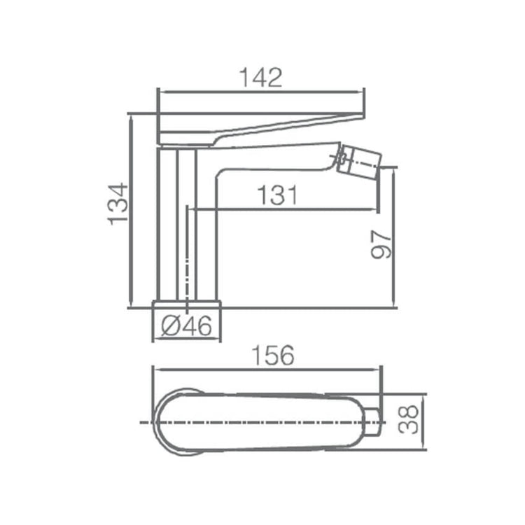 Robinet de bidet noir Danemark
