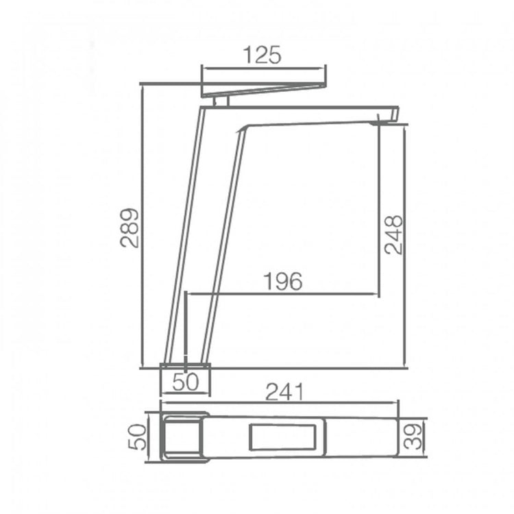 Robinet d'évier de haut en noir de la Suède