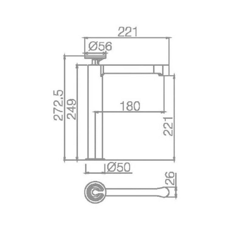 Robinet de lavabo à bec haut Olimpo