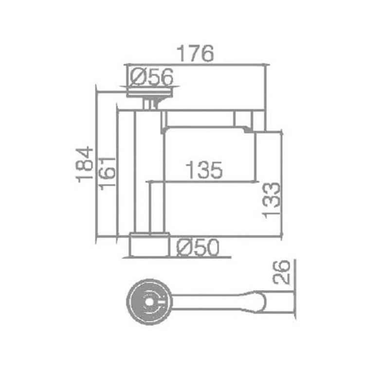 Robinet de lavabo noir mat Olimpo