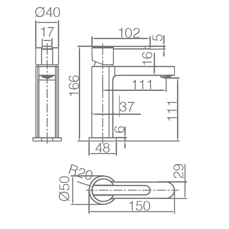 Robinet mitigeur évier de Rome