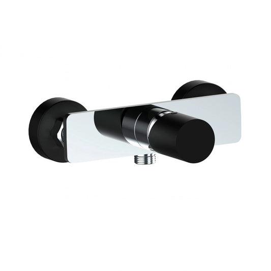 Grifo para ducha cromado y negro