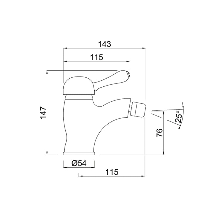 Robinet vintage de bidet Carmen