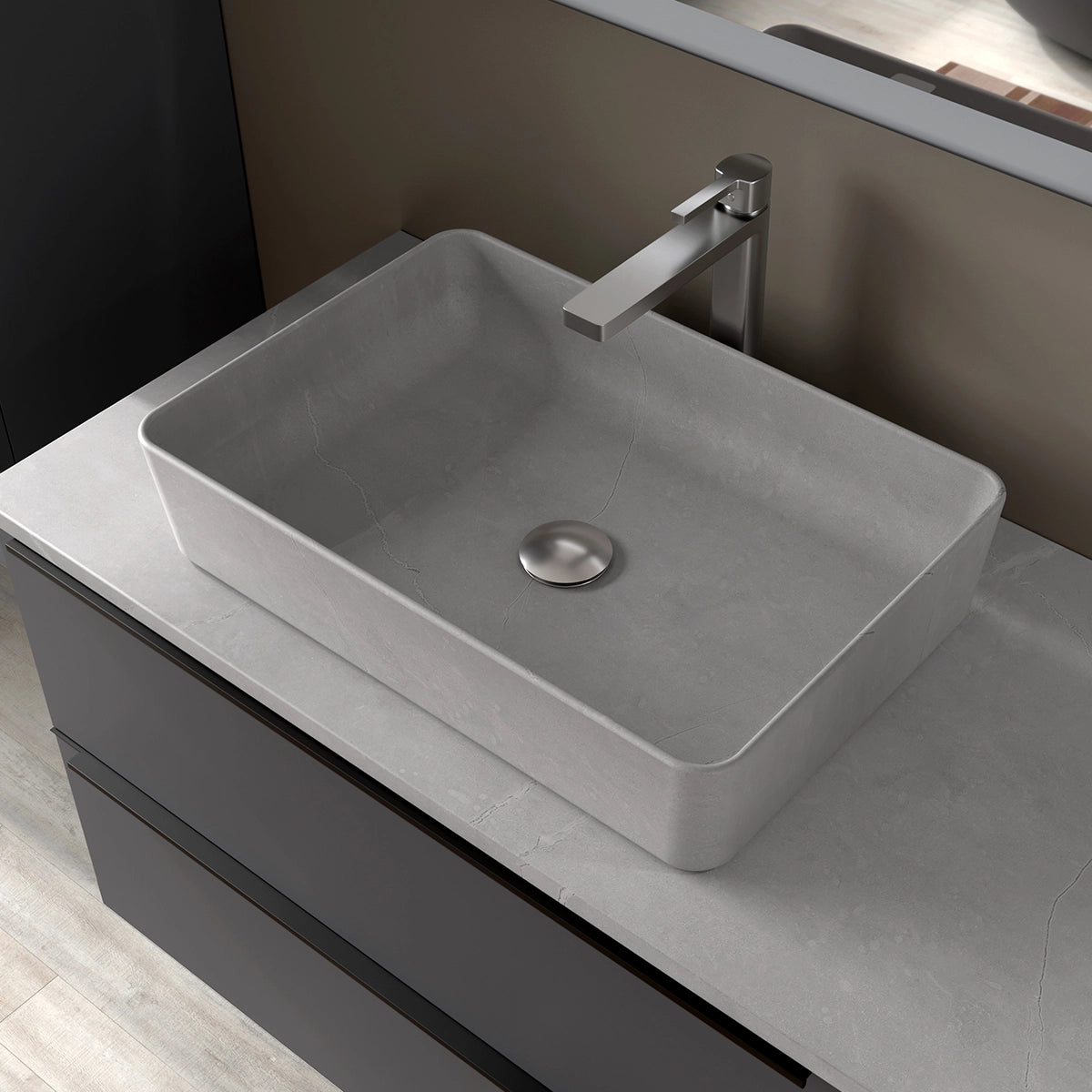 Lavabo rectangulaire à poser Curazao