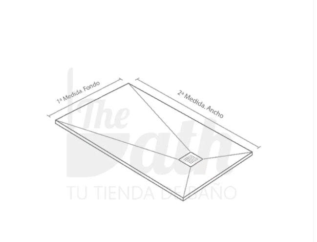 Plato de ducha gris con borde Carnac - Thebath