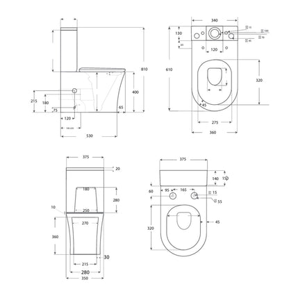 Inodoro rimless Nui - Thebath