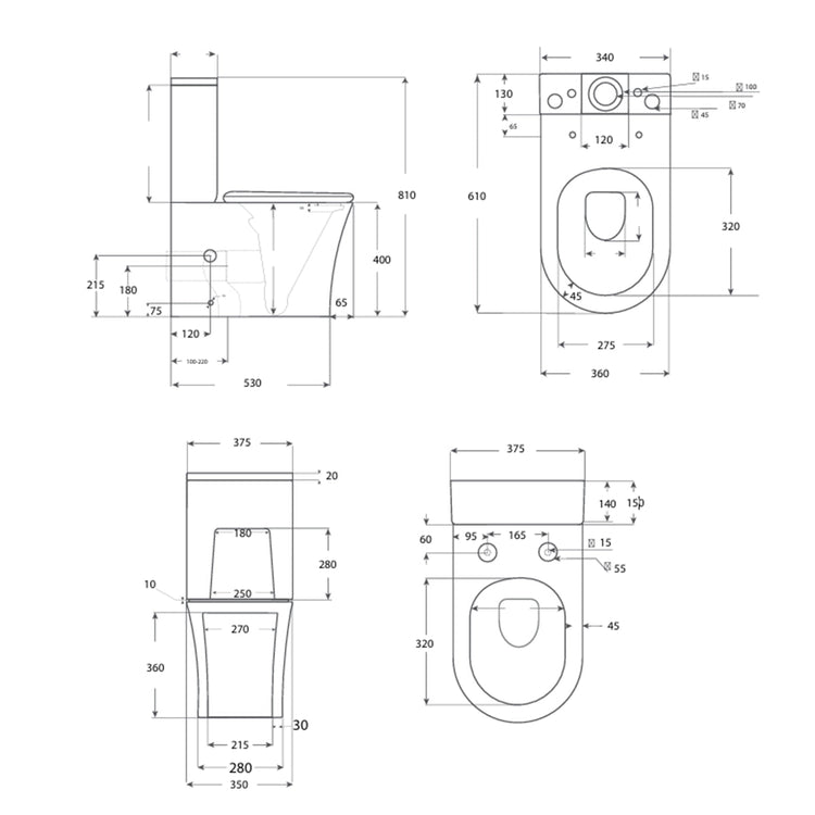 Toilette sans rebord Nui