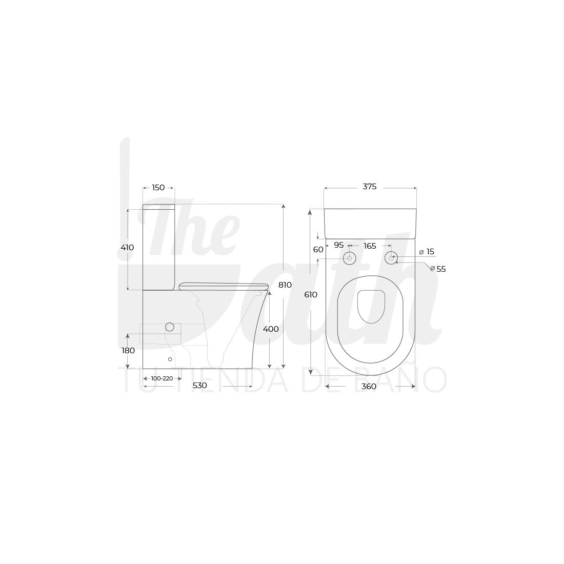 Inodoro rimless Nui