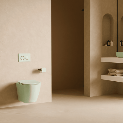 Inodoro verde menta suspendido Nora - The Bath