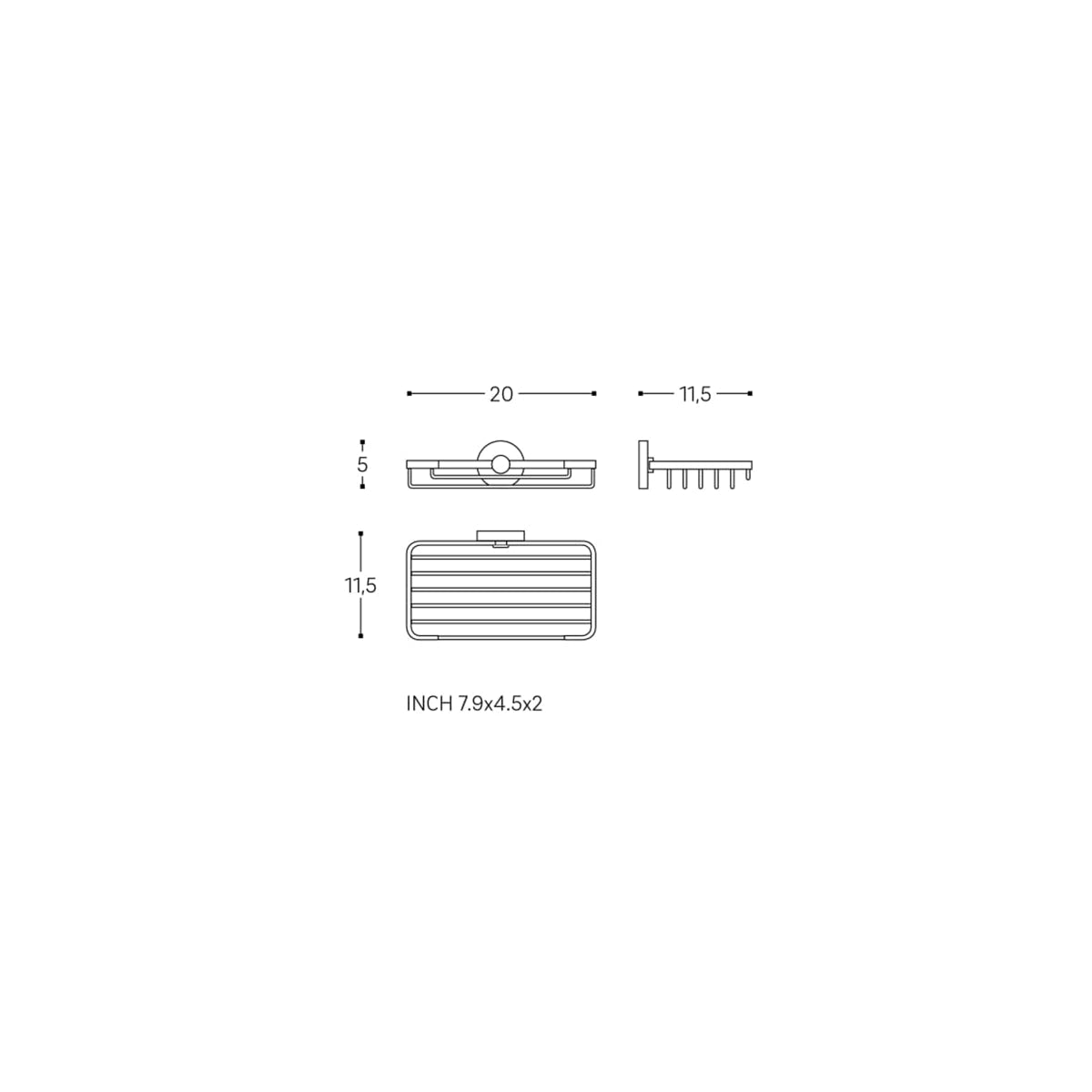 Jabonera rectangular Start - Thebath