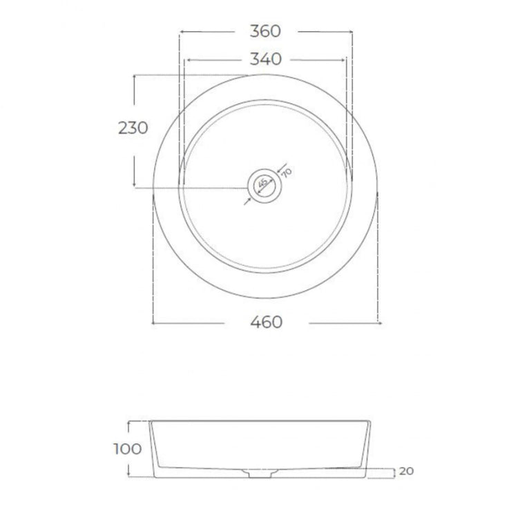 Évier de nice extra épais comptoir Ada
