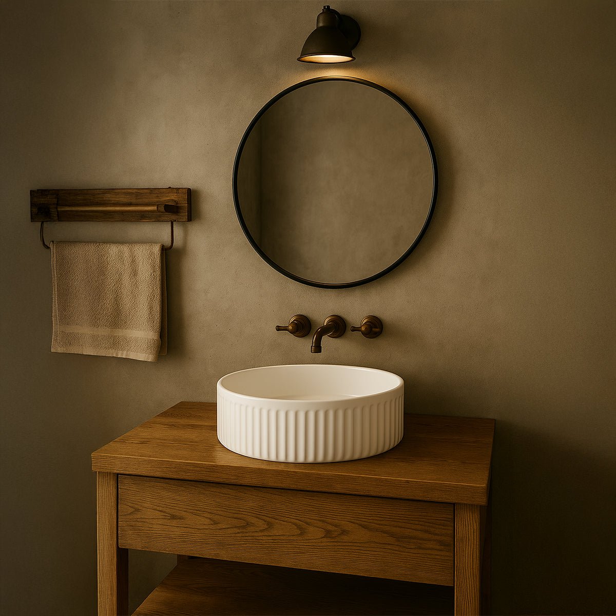 Lavabo circular sobre encimera Gina - Thebath