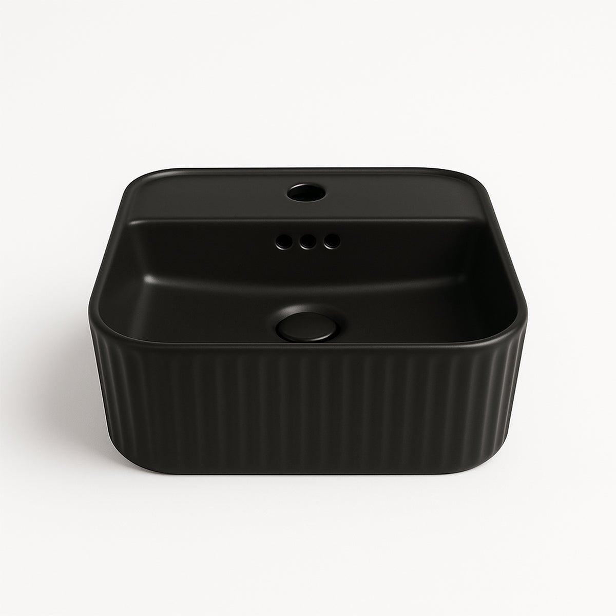 Lavabo cuadrado negro mate Seul - Thebath