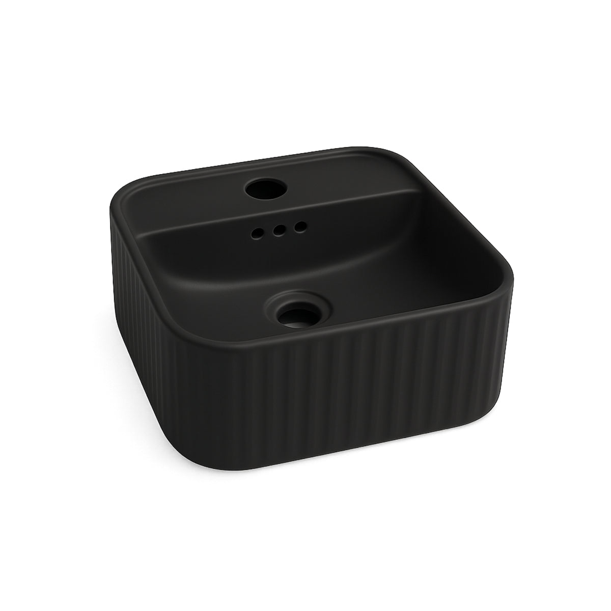 Lavabo cuadrado negro mate Seul - Thebath