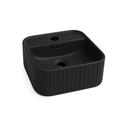 Lavabo cuadrado negro mate Seul - Thebath