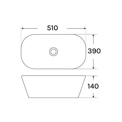 Lavabo de baño sobre encimera marrón Oriol - Thebath