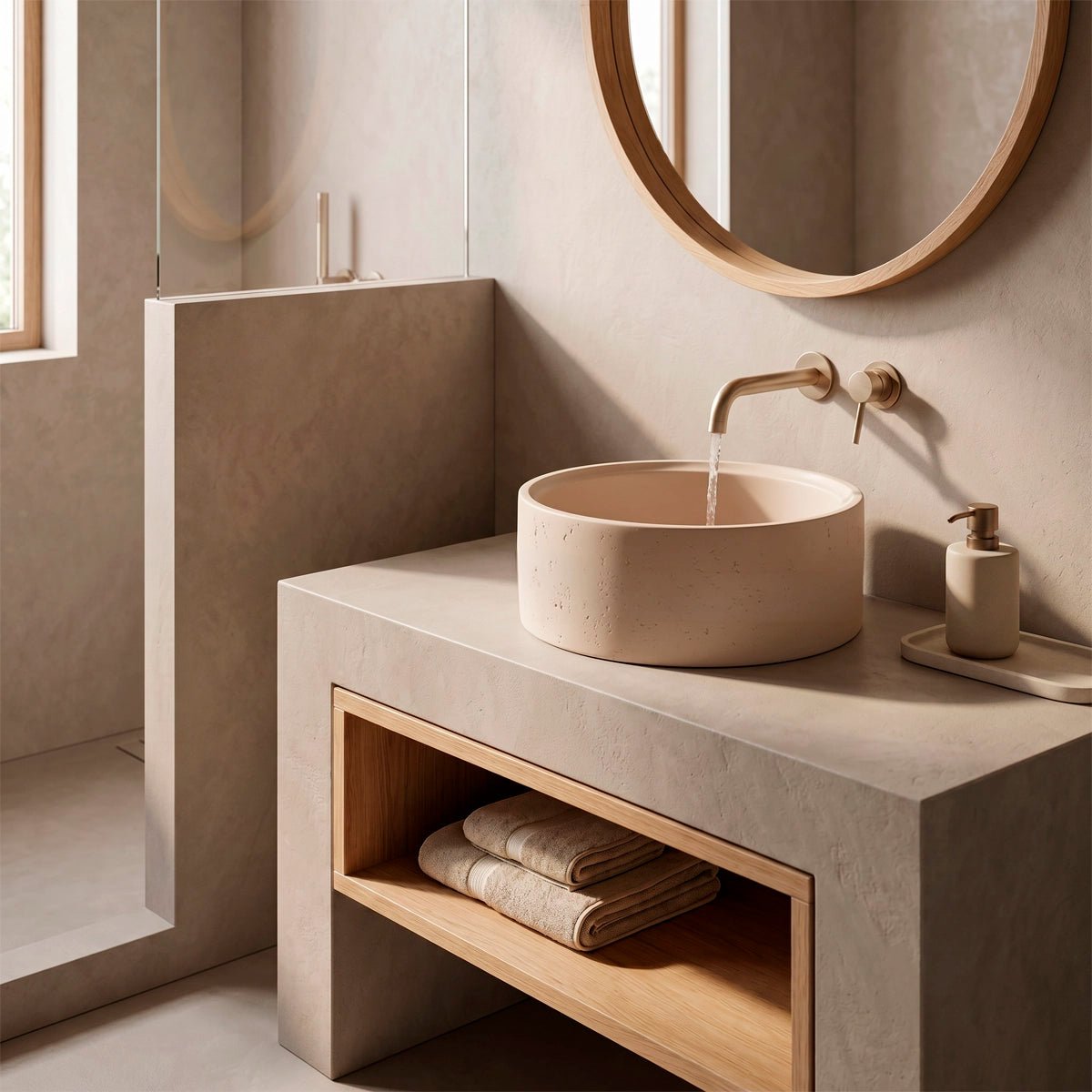 Lavabo de cemento Terra Round - The Bath