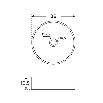 Lavabo de cristal sobre encimera redondo Zara - The Bath
