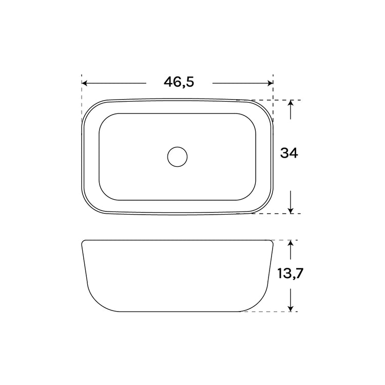 Lavabo design noir Reed