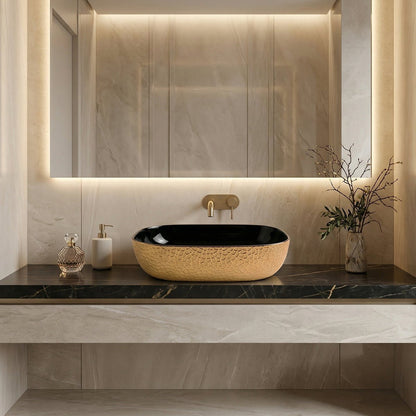 Lavabo de diseño negro Reed - The Bath