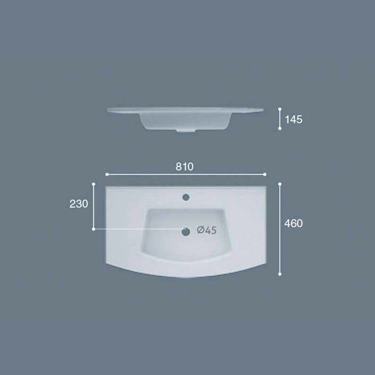 Lavabo Curve en résine
