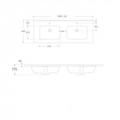 Lavabo sobre mueble Shiba mate