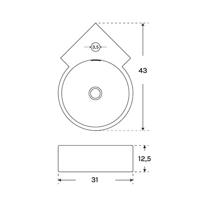 Lavabo esquinero suspendido Violette - Thebath