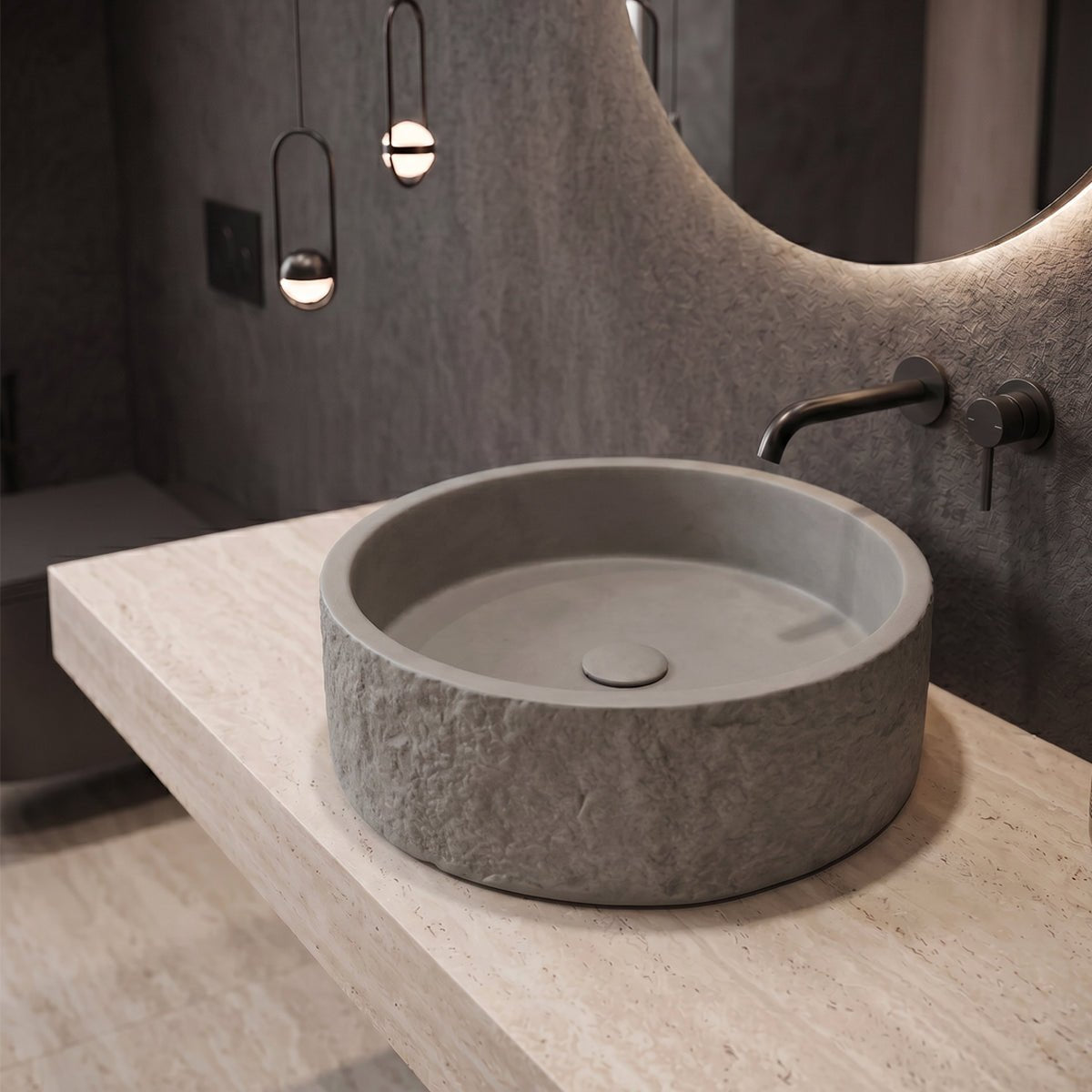 Lavabo imitación piedra Qarun - The Bath