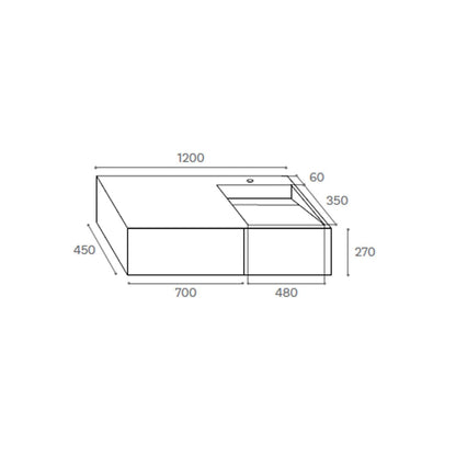 Lavabo Krion suspendido William - The Bath