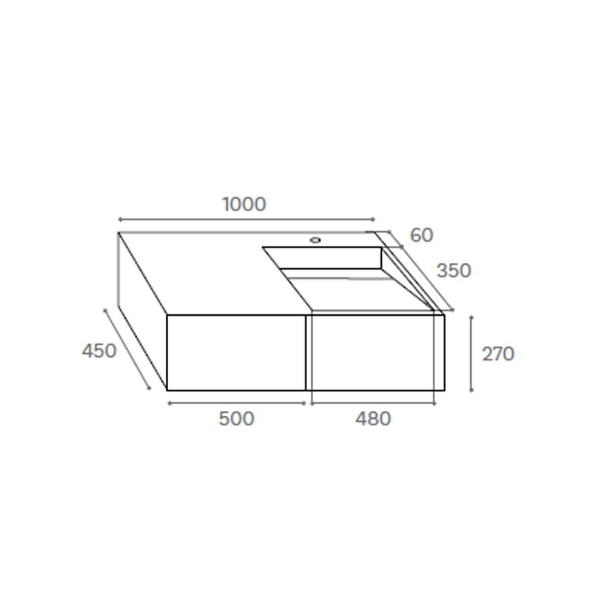 Lavabo Krion suspendido William - The Bath