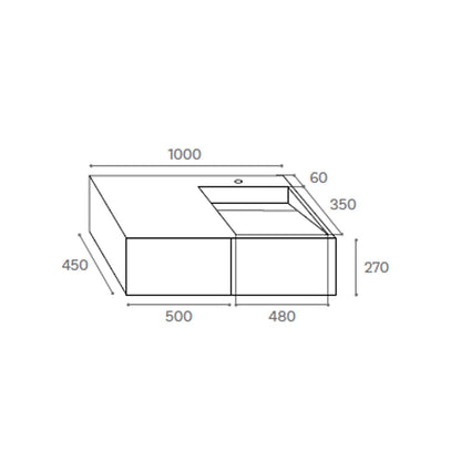 Lavabo Krion suspendido William - The Bath