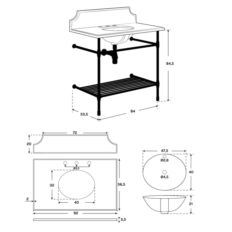 Lavabo en marbre Avora