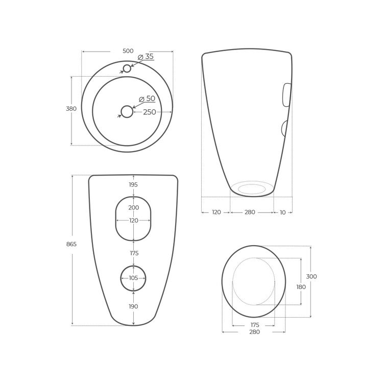 Lavabo noir mat Bolonia