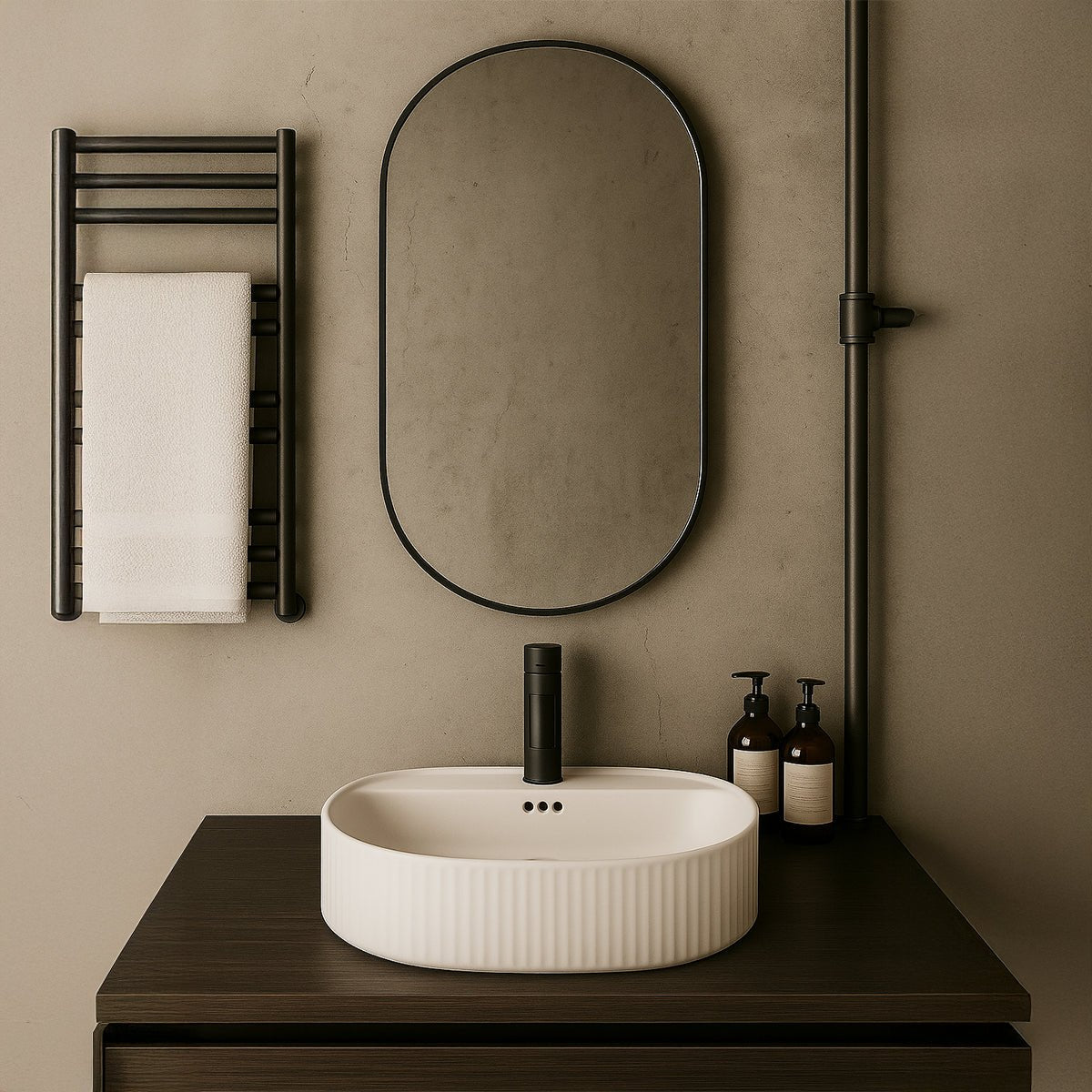 Lavabo ovalado blanco Seul - Thebath