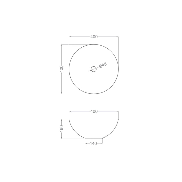 Lavabo ovale à poser Otto