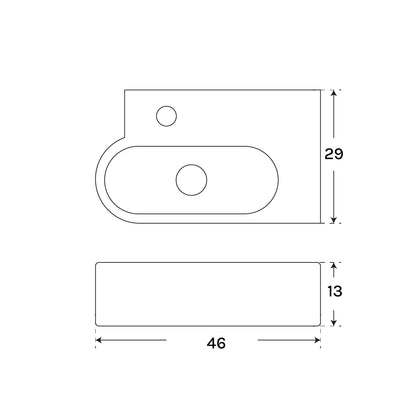 Lavabo pequeño sobre encimera Dalma - Thebath