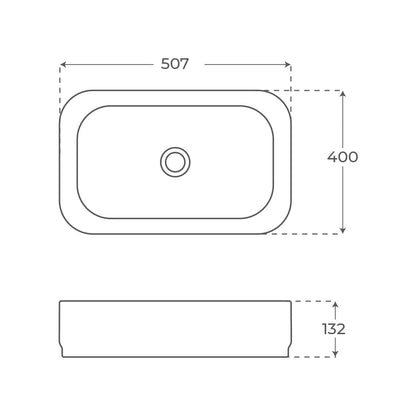 Lavabo rectangular nora - Thebath