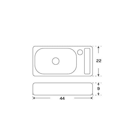 Lavabo reducido Grama - Thebath