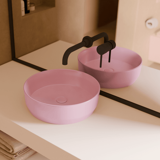 Lavabo rosa redondo Nora - The Bath