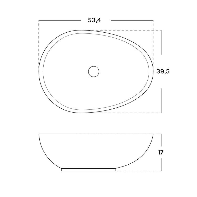 Lavabo à poser gris Kairo