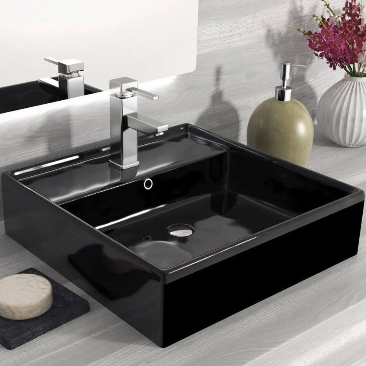 lavabo sobre encimera Square Black