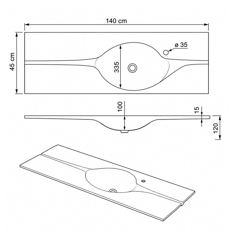 Lavabo sur meuble OvulaPlus