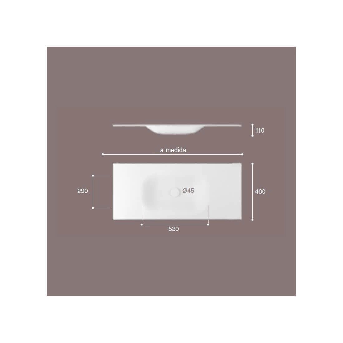 Lavabo sobre mueble Tibet Irion