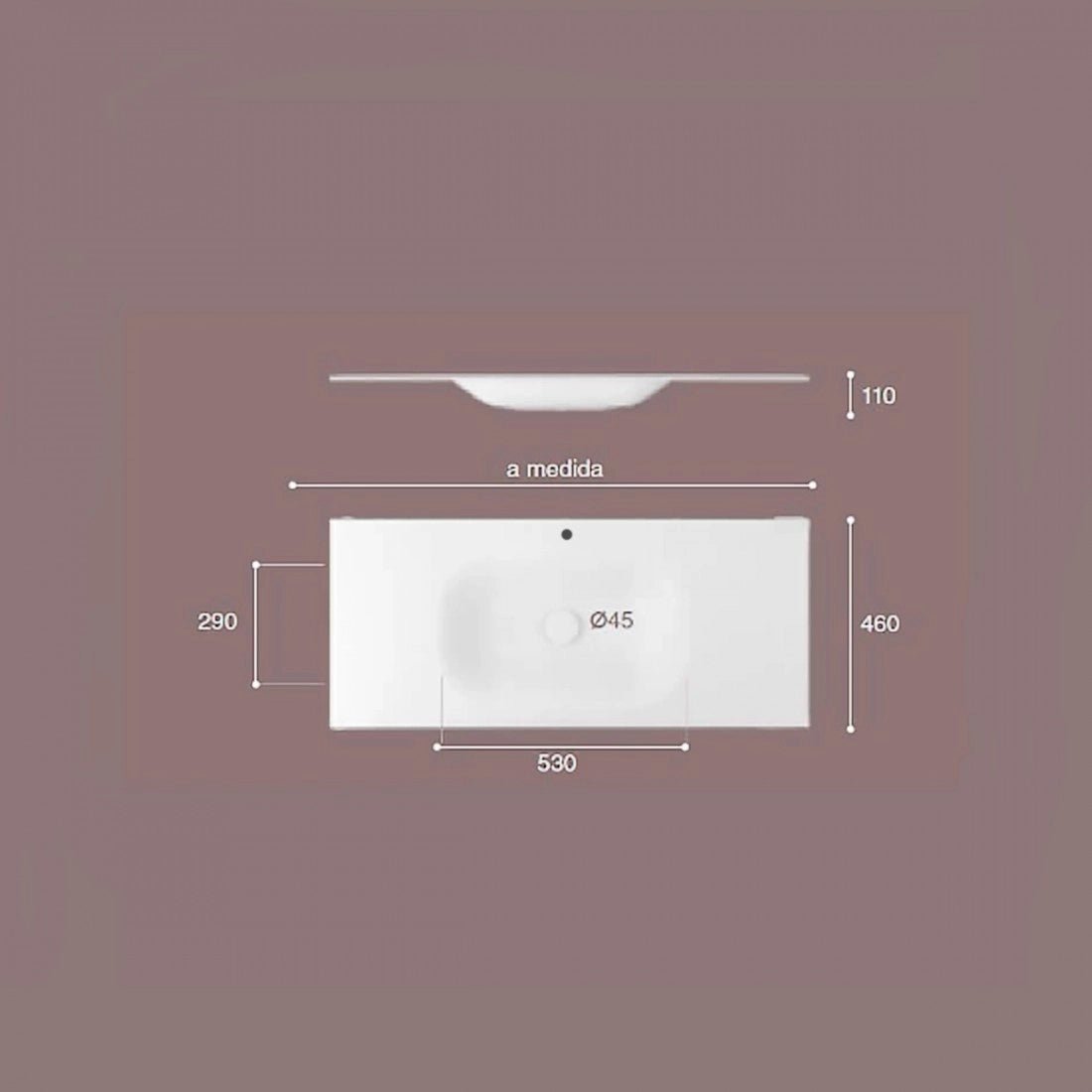 Lavabo sobre mueble Tibet Irion