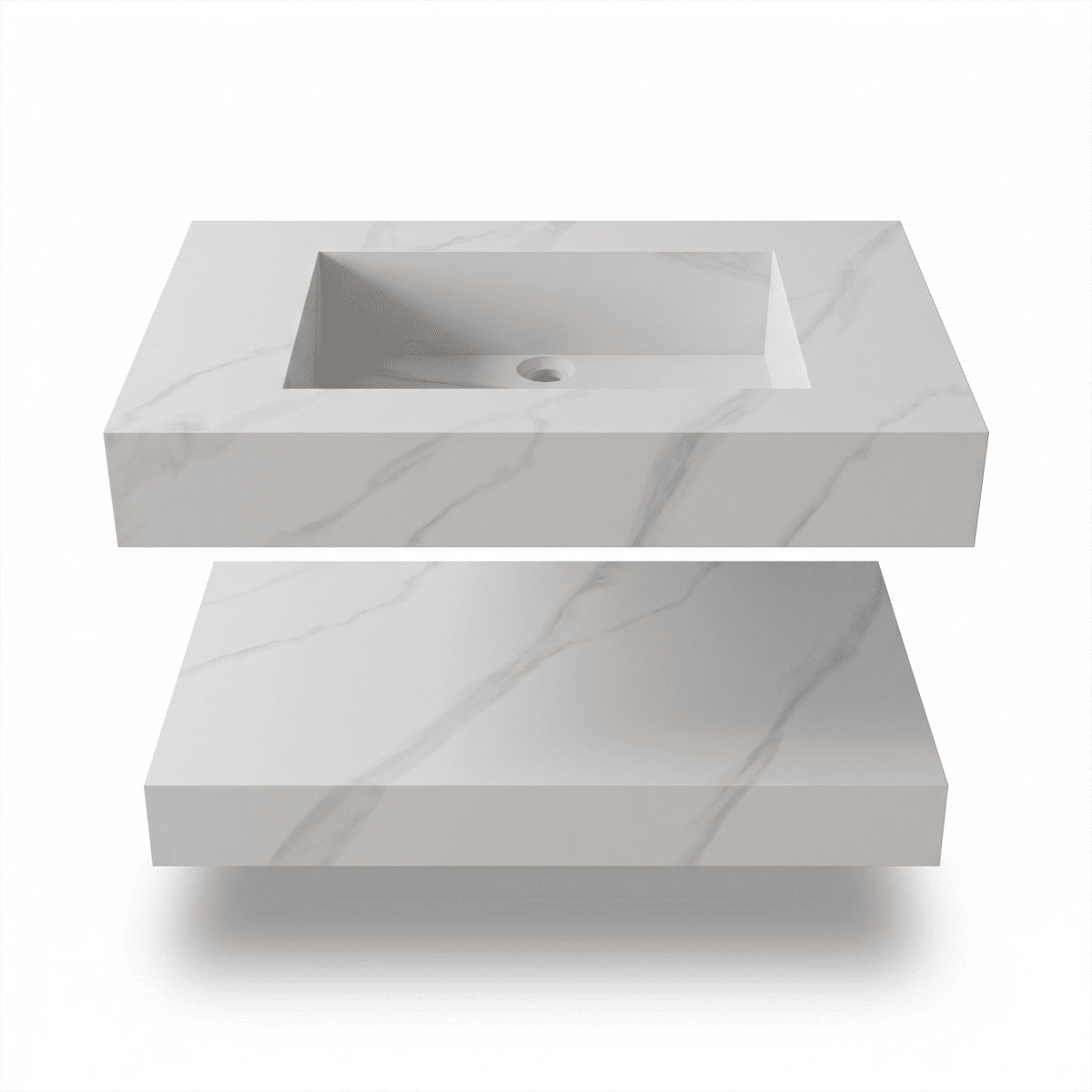 Lavabo suspendido con encimera Boreal - The Bath