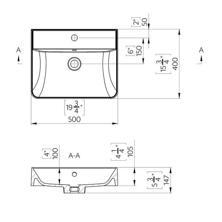 Lavabo suspendu Kai