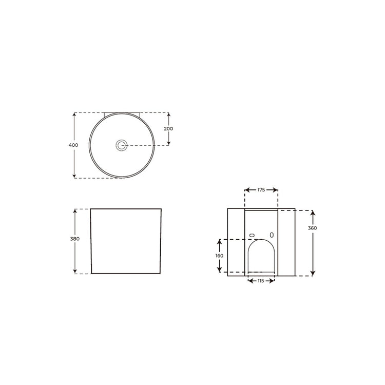 Lavabo moderne en céramique Ginger Mat