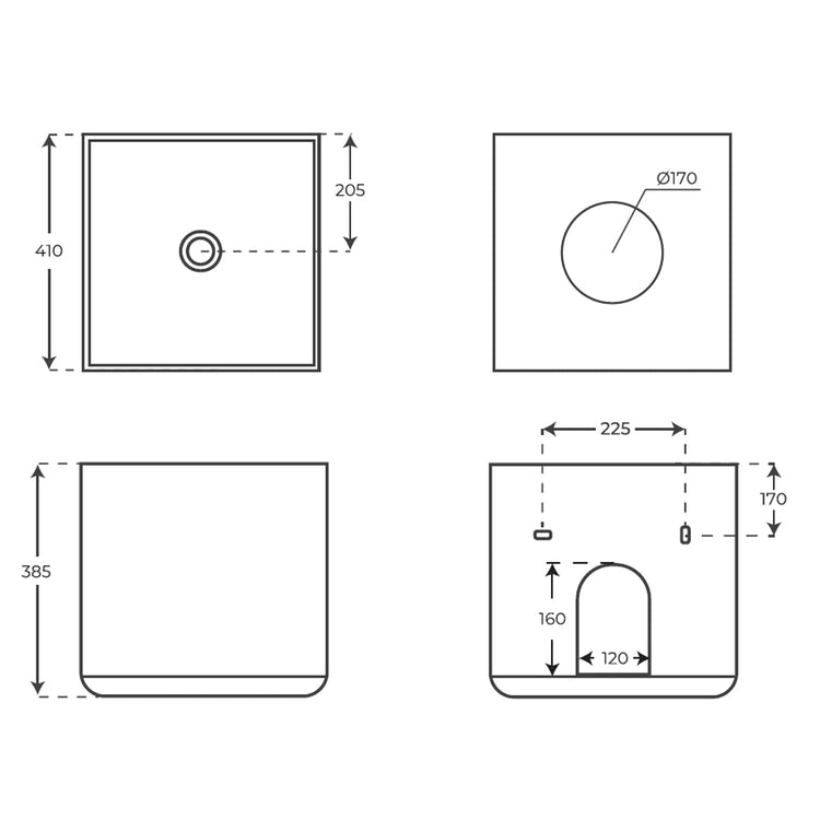 Lavabo moderne en céramique Kiro