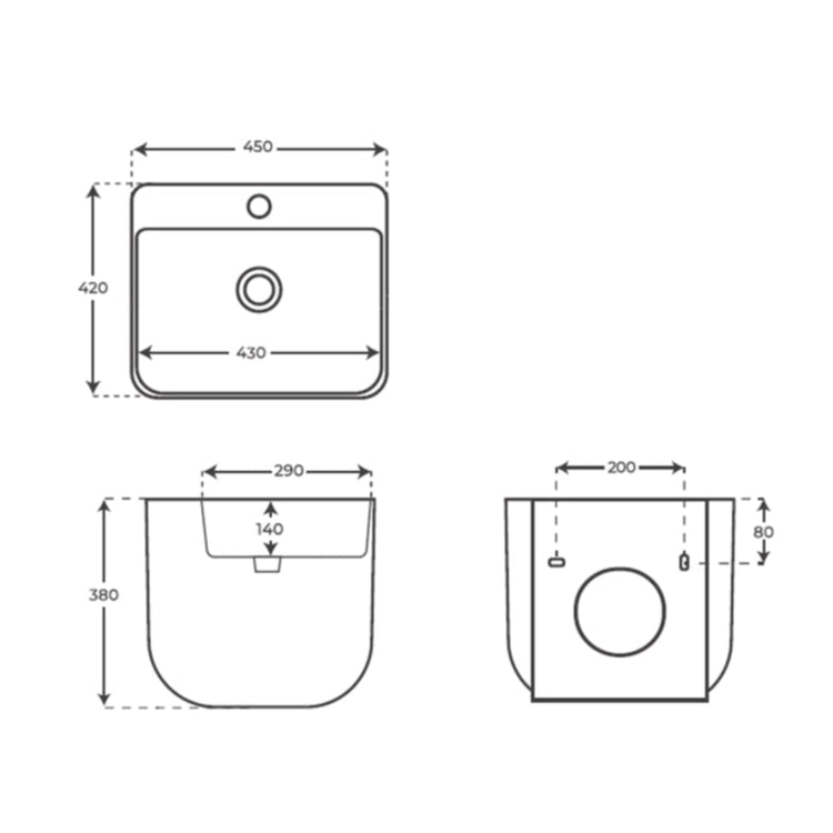 Lavabo moderne noir Axel