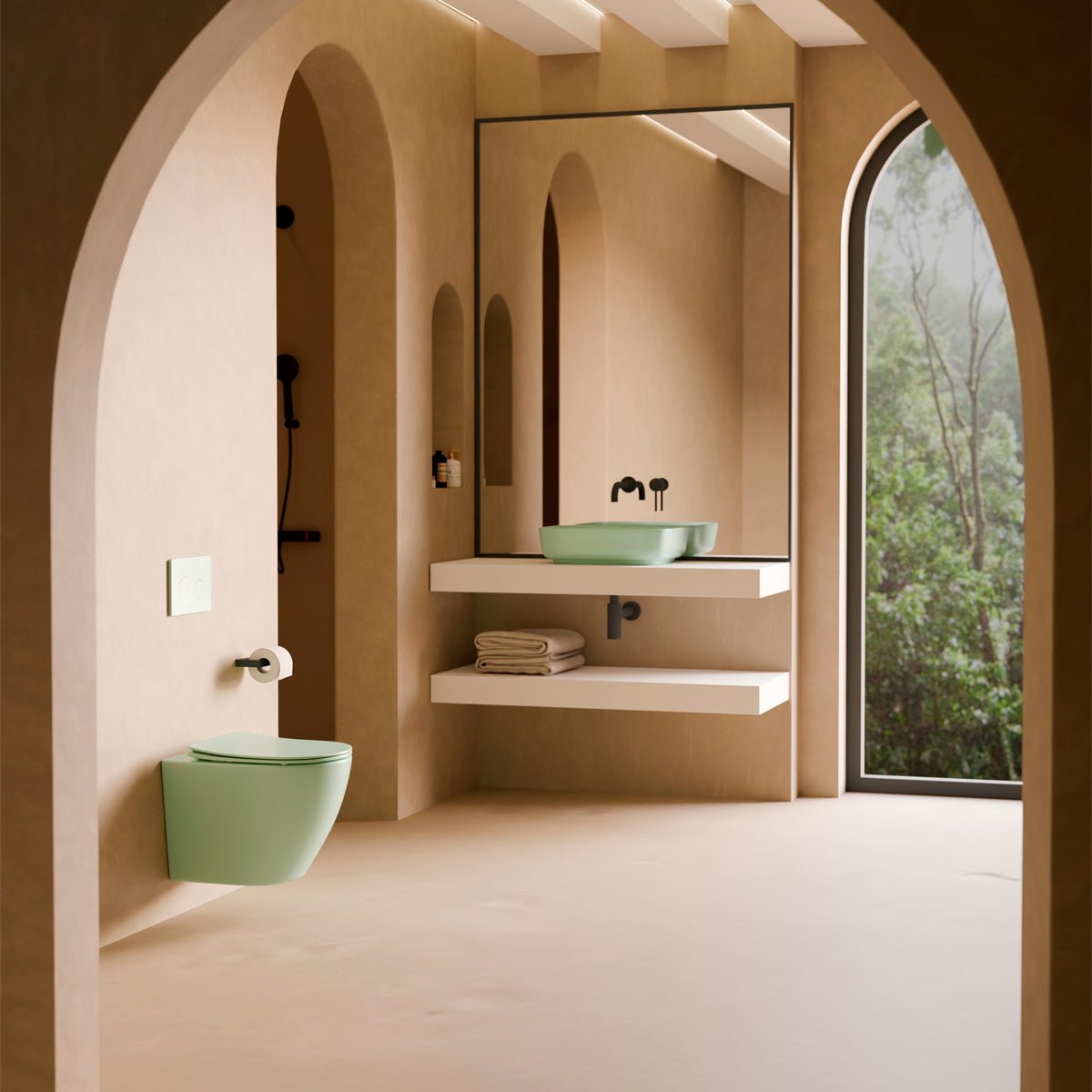 Lavabo verde menta Nora - The Bath